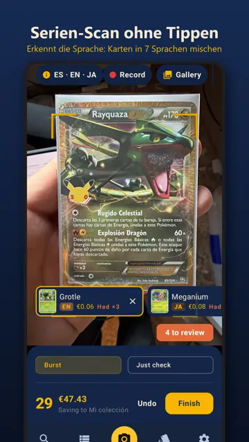 Kostenloser Pokémon-Karten-Scanner